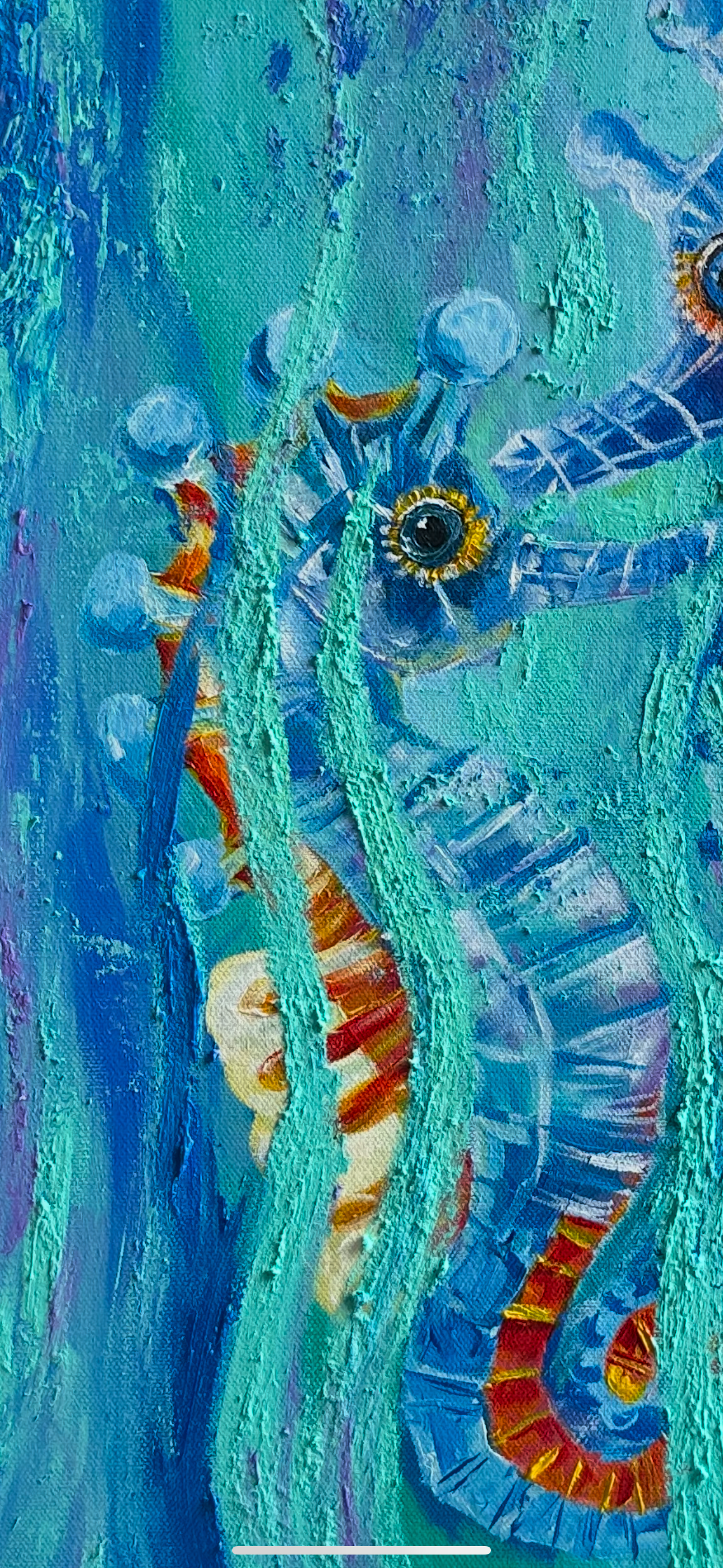 Caballitos de mar - Acrílico sobre lienzo